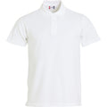 White - Front - Clique Mens Basic Polo Shirt