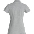 Grey - Back - Clique Womens-Ladies Melange Polo Shirt