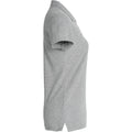 Grey - Side - Clique Womens-Ladies Melange Polo Shirt