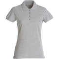 Grey - Front - Clique Womens-Ladies Melange Polo Shirt
