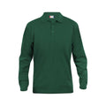 Bottle Green - Front - Clique Mens Classic Lincoln Long-Sleeved Polo Shirt