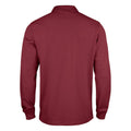 Burgundy - Back - Clique Mens Classic Lincoln Long-Sleeved Polo Shirt