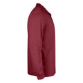 Burgundy - Side - Clique Mens Classic Lincoln Long-Sleeved Polo Shirt