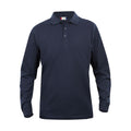 Dark Navy - Front - Clique Mens Classic Lincoln Long-Sleeved Polo Shirt