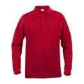 Red - Front - Clique Mens Classic Lincoln Long-Sleeved Polo Shirt