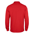 Red - Back - Clique Mens Classic Lincoln Long-Sleeved Polo Shirt