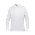 White - Front - Clique Mens Classic Lincoln Long-Sleeved Polo Shirt