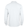 White - Back - Clique Mens Classic Lincoln Long-Sleeved Polo Shirt