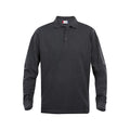 Black-Grey - Front - Clique Mens Classic Lincoln Long-Sleeved Polo Shirt