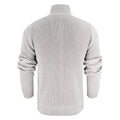 Grey Melange - Back - Harvest Mens Flatwillow Knitted Quarter Zip Fleece