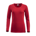 Red - Front - Clique Womens-Ladies Carolina Long-Sleeved T-Shirt