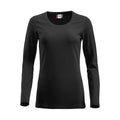 Black - Front - Clique Womens-Ladies Carolina Long-Sleeved T-Shirt