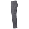 Grey - Side - Projob Mens Plain Cargo Trousers