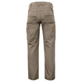 Khaki - Back - Projob Mens Plain Cargo Trousers