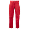Red - Front - Projob Mens Plain Cargo Trousers