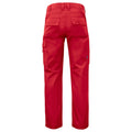 Red - Back - Projob Mens Plain Cargo Trousers