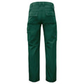 Forest Green - Back - Projob Mens Plain Cargo Trousers