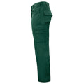 Forest Green - Side - Projob Mens Plain Cargo Trousers