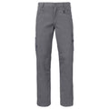 Grey - Front - Projob Mens Plain Cargo Trousers