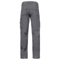 Grey - Back - Projob Mens Plain Cargo Trousers