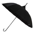 Black - Front - X-brella Leather Look Handle Pagoda Wedding Umbrella