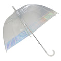 Transparent-Iridescent - Front - X-Brella Iridescent Brim Cage Umbrella