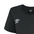 Black-White - Side - Umbro Womens-Ladies Club Leisure T-Shirt