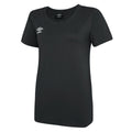 Black-White - Front - Umbro Womens-Ladies Club Leisure T-Shirt
