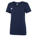 Navy-White - Front - Umbro Womens-Ladies Club Leisure T-Shirt