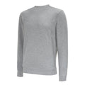 Grey Marl-Black - Back - Umbro Mens Pro Stacked Logo Fleece Pullover