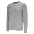 Grey Marl-Black - Front - Umbro Mens Pro Stacked Logo Fleece Pullover