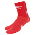 Vermillion - Front - Umbro Mens Protex Gripped Ankle Socks
