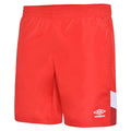 Vermillion-Chilli Red-Brilliant White - Front - Umbro Childrens-Kids Training Shorts