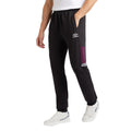 Black-Potent Purple - Side - Umbro Mens Sports Style Club Jogging Bottoms