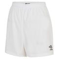 White - Front - Umbro Womens-Ladies Club Logo Shorts