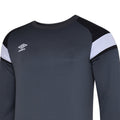 Carbon-Black-Brilliant White - Side - Umbro Childrens-Kids Fleece Sweatshirt