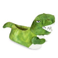 Green - Front - Childrens-Kids Dinosaur Slippers