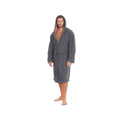 Grey - Front - Cargo Bay Mens Bonded Fleece Hooded Dressing Gown