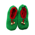 Green - Back - Brave Soul Womens-Ladies Christmas Slipper Socks (1 Pair)