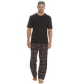 Black-Red - Front - Embargo Mens Jersey Short Sleeve Pyjama Set