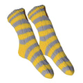 Yellow-Grey - Front - Harry Potter Womens-Ladies Hufflepuff Slipper Socks