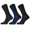 Shades of Blue - Front - Simply Essentials Mens Therapeutic Socks (Pack Of 3)