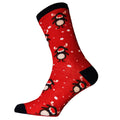 Red - Front - RJM Mens Christmas Socks