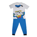 White-Blue - Front - Disney Mens Donald Duck Pyjama Set