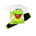 White-Green-Black - Back - The Muppets Mens Kermit Long Pyjama Set