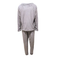 Grey - Back - Slumber Party Womens-Ladies Fluffy Pyjama Set