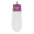 White - Side - Foxbury Womens-Ladies Cotton Rich Liner Socks (4 Pairs)