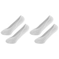 White - Front - Foxbury Womens-Ladies Cotton Rich Liner Socks (4 Pairs)