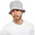 Light Grey - Side - Tom Franks Mens Toweling Bucket Hat