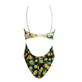 Green - Back - Brave Soul Womens-Ladies Fruit Print Bandeau Swimming Costume